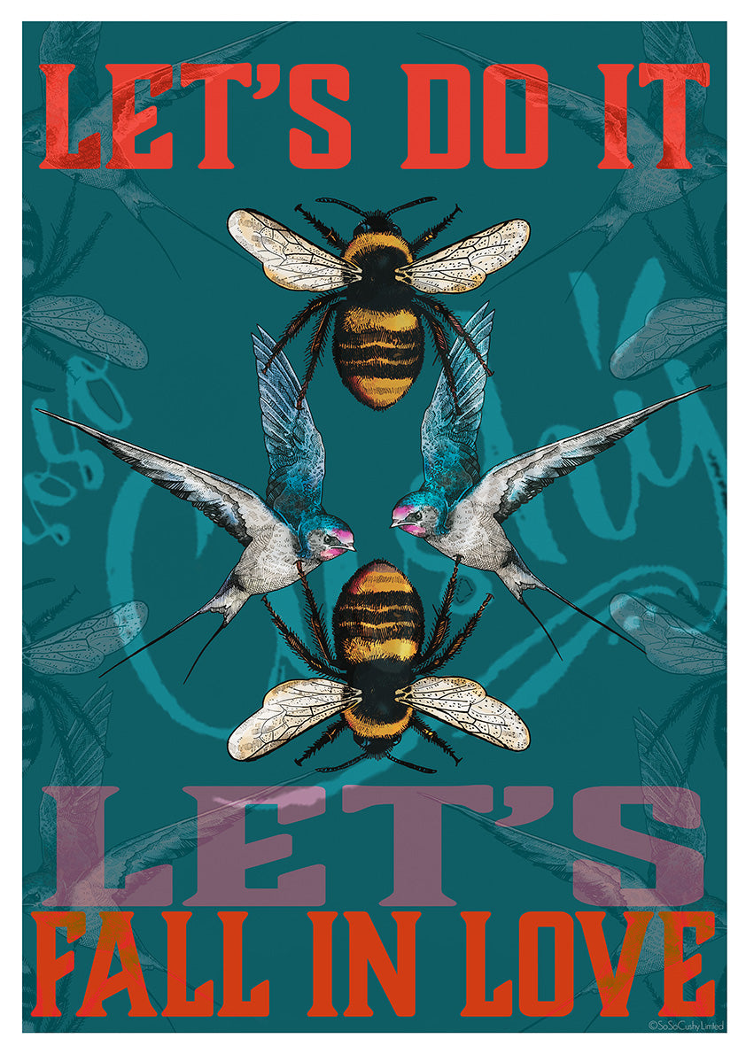 The Birds and The Bees Let's Do It Art Print