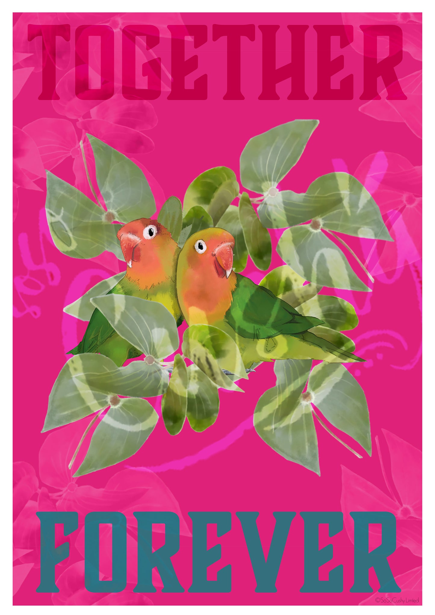 Lovebirds Art Print - Together Forever