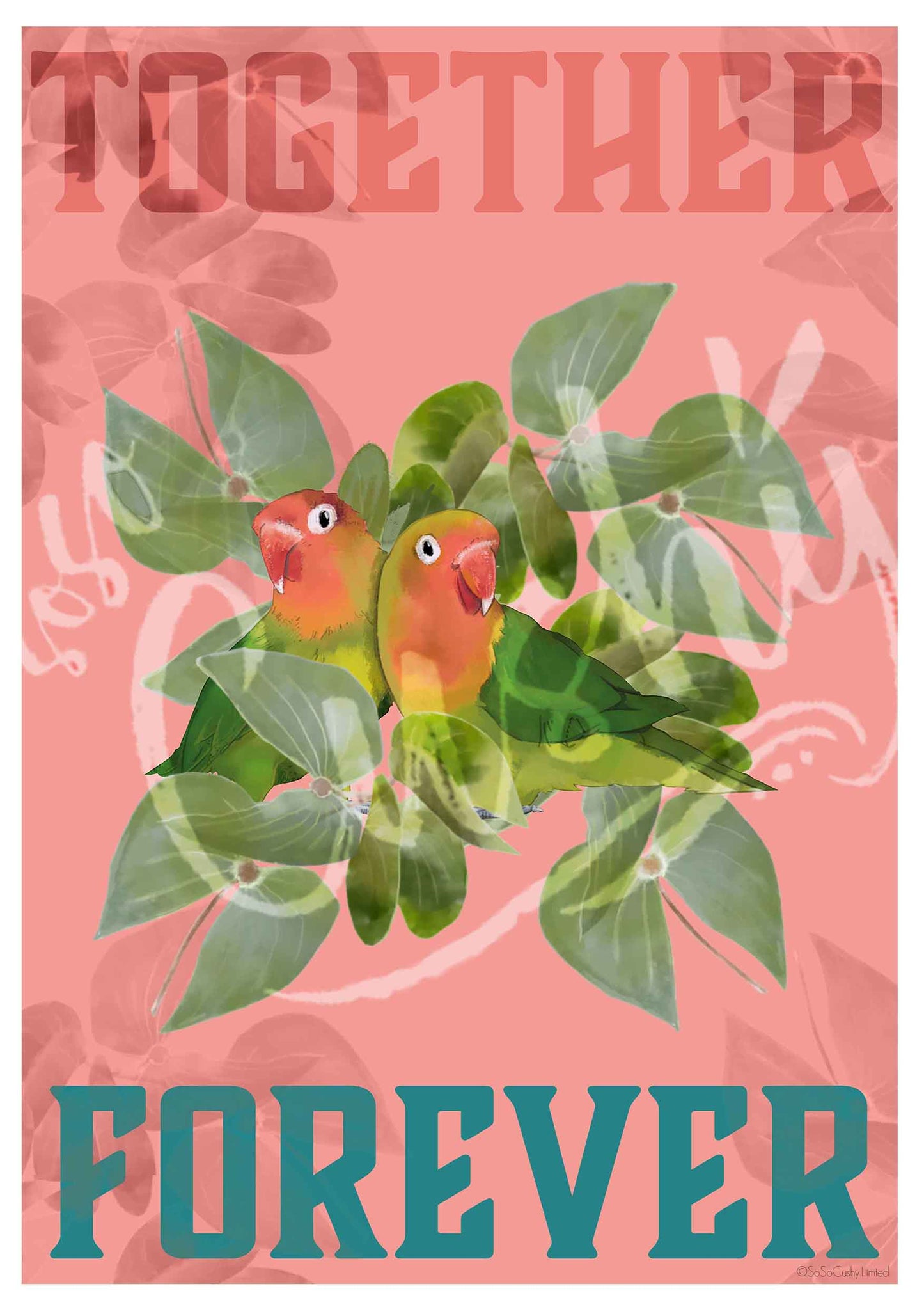 Lovebirds Art Print - Together Forever