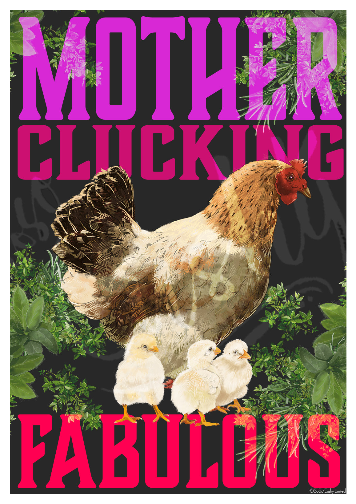 Mother Hen Mother Love Art Poster - Mother Clucking Fabulous