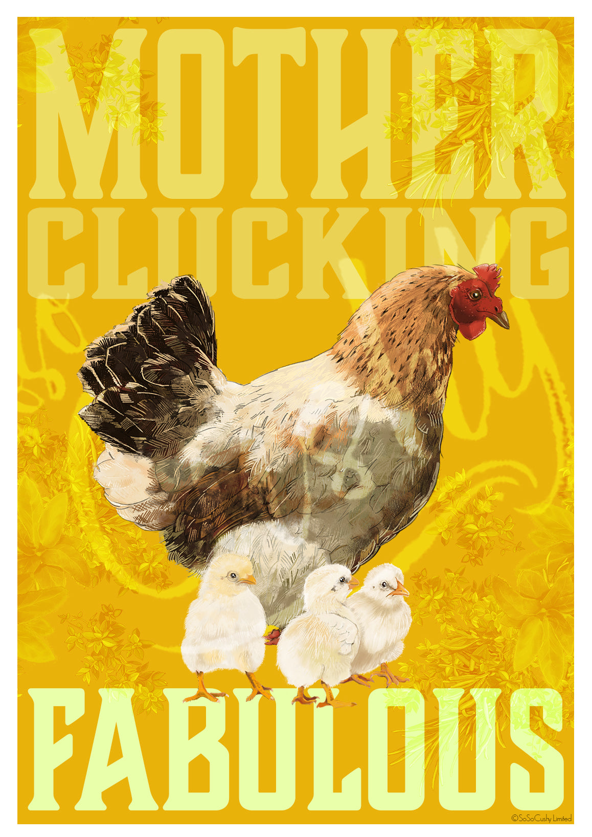 Mother Hen Mother Love Art Poster - Mother Clucking Fabulous