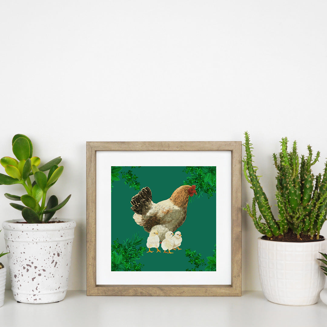 Mother Hen Mother Love Art Print
