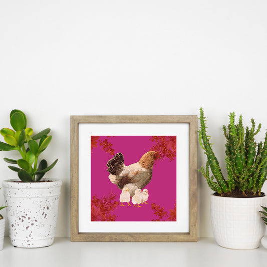 Mother Hen Mother Love Art Print