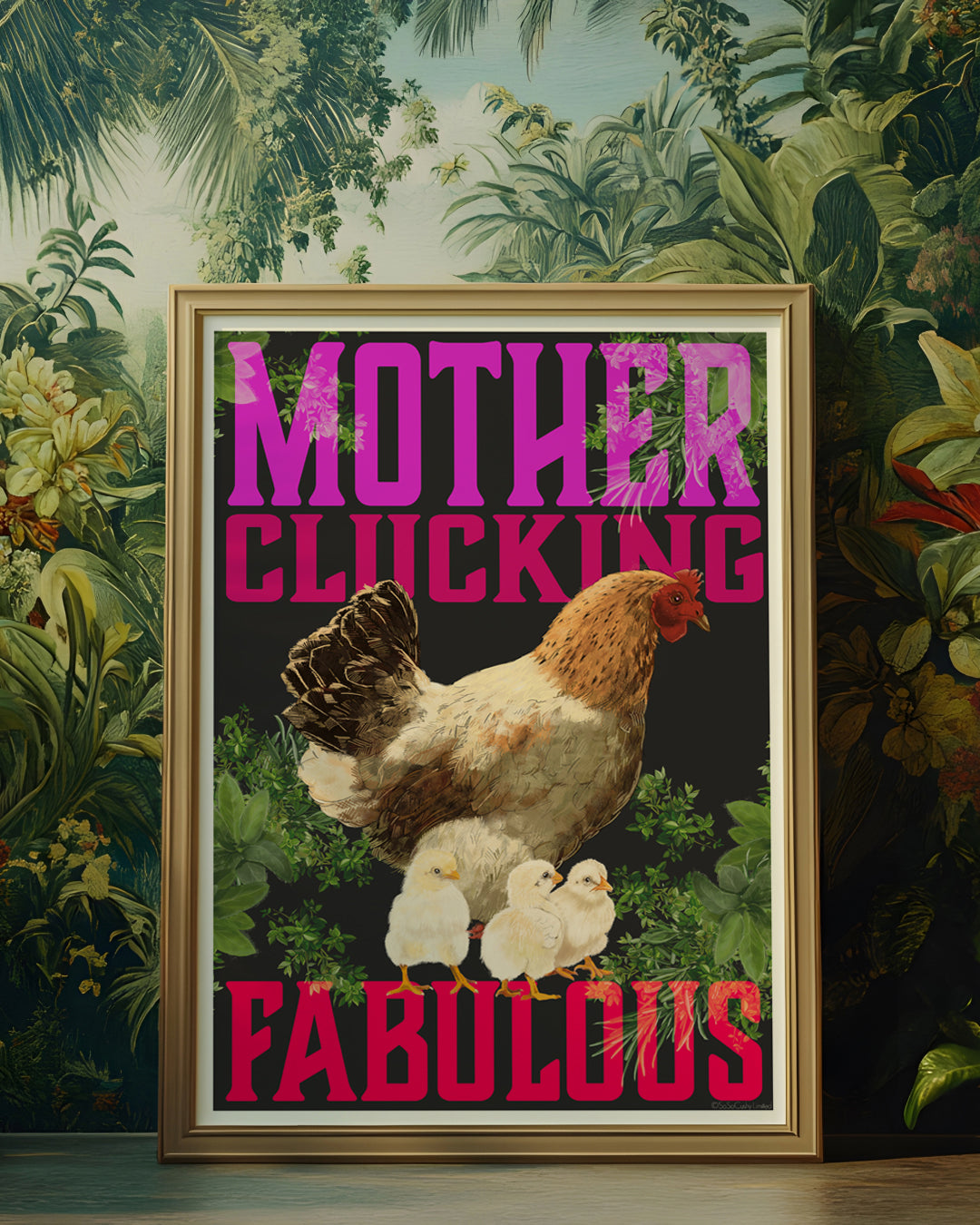 Mother Hen Mother Love Art Poster - Mother Clucking Fabulous