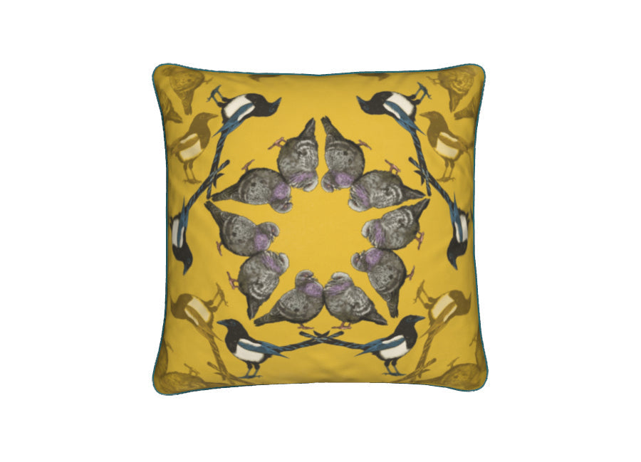 Cushion Magpies Pigeons Birds